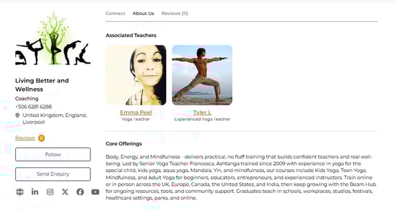 Brand Profile Page for Opp Score